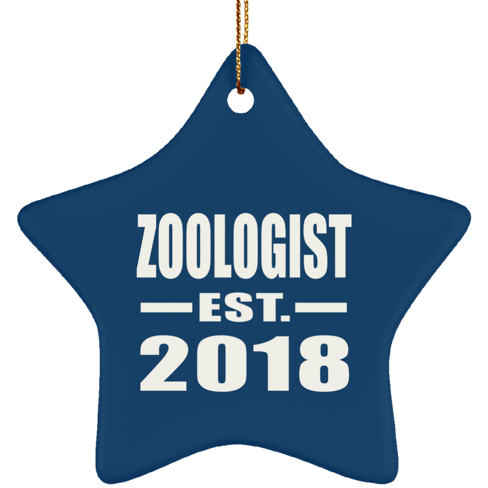 Zoologist Established EST. 2018 - Star Ornament