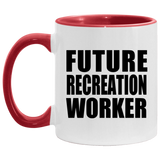 Future Recreation Worker - 11oz Accent Mug Red