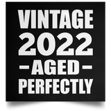 2nd Birthday Vintage 2022 Aged Perfectly - Poster Square