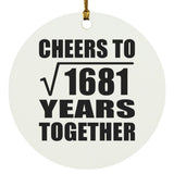 41st Anniversary Cheers To Square Root of 1681 Years Together - Circle Ornament