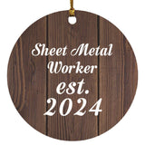 Sheet Metal Worker Established Est. 2024 - Circle Ornament D