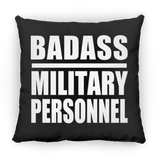 Badass Military Personnel - Throw Pillow Black