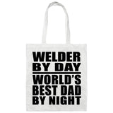 Welder By Day World's Best Dad By Night - Tote Bag White