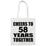 58th Anniversary Cheers To 58 Years Together - Tote Bag White