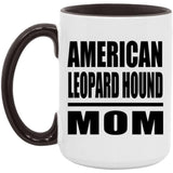 American Leopard Hound Mom - 15oz Accent Mug Black