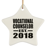 Vocational Counselor Established EST. 2018 - Star Ornament