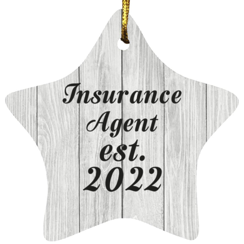 Insurance Agent Established Est. 2022 - Star Ornament F