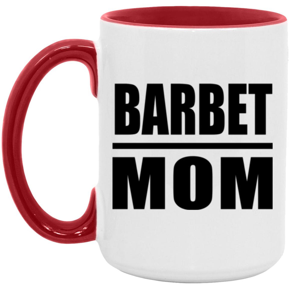 Barbet Mom - 15oz Accent Mug Red