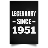 73rd Birthday Legendary Since 1951 - Poster Portrait