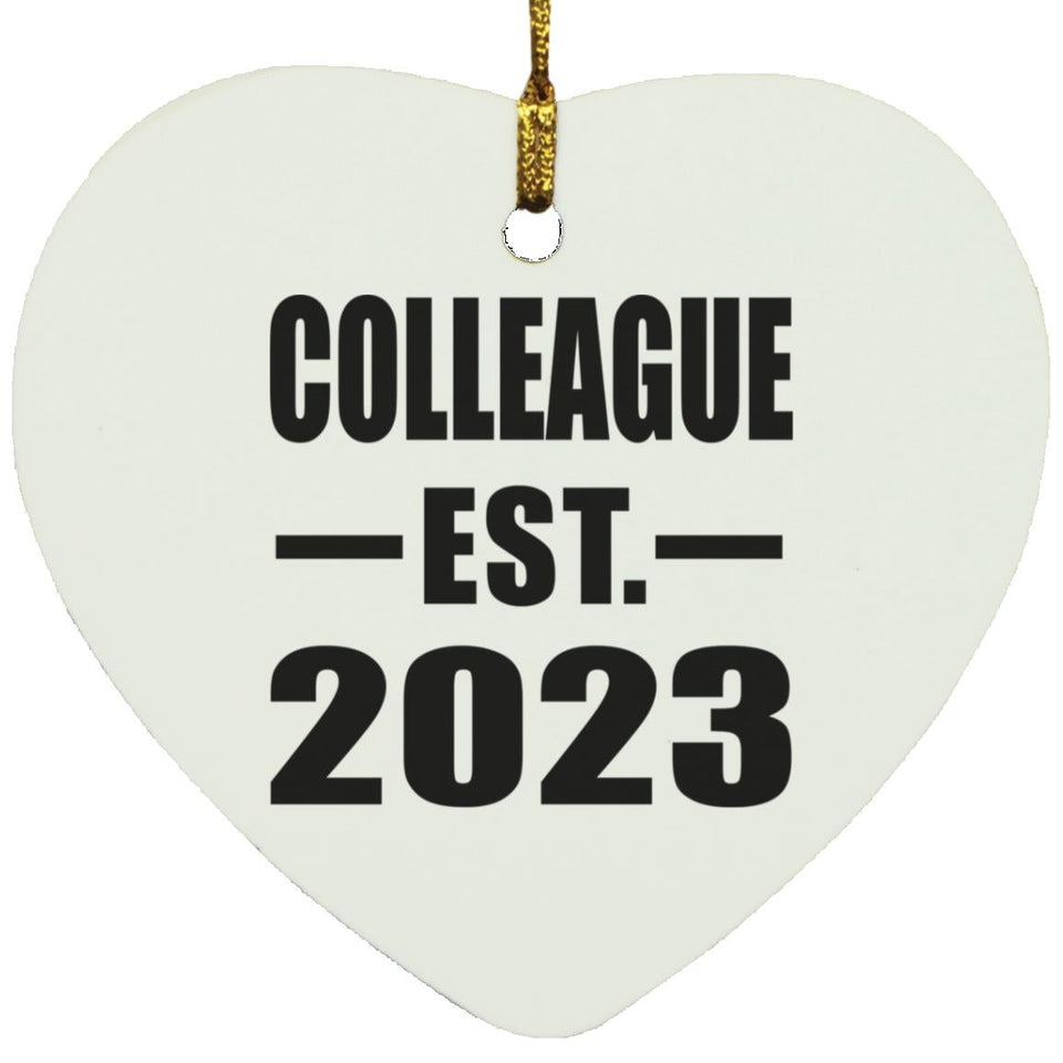 Colleague Established EST. 2023 - Heart Ornament