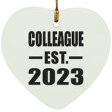 Colleague Established EST. 2023 - Heart Ornament