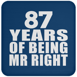 87th Anniversary 87 Years Of Being Mr Right - Drink Coaster