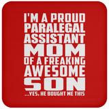 Proud Paralegal Assistant Mom Of Awesome Son - Drink Coaster
