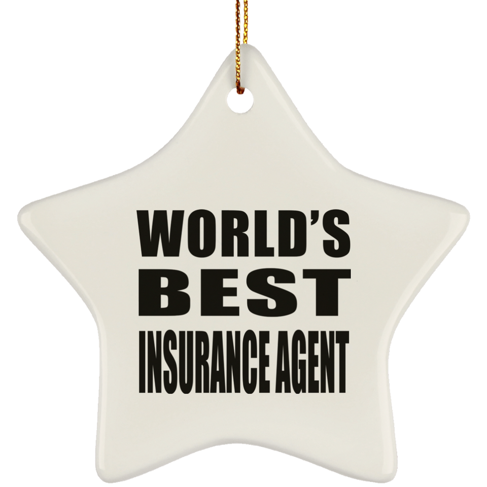 World's Best Insurance Agent - Star Ornament