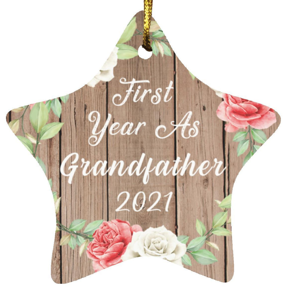 First Year As Grandfather 2021 - Star Ornament B