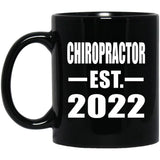 Chiropractor Established EST. 2022 - 11oz Coffee Mug Black