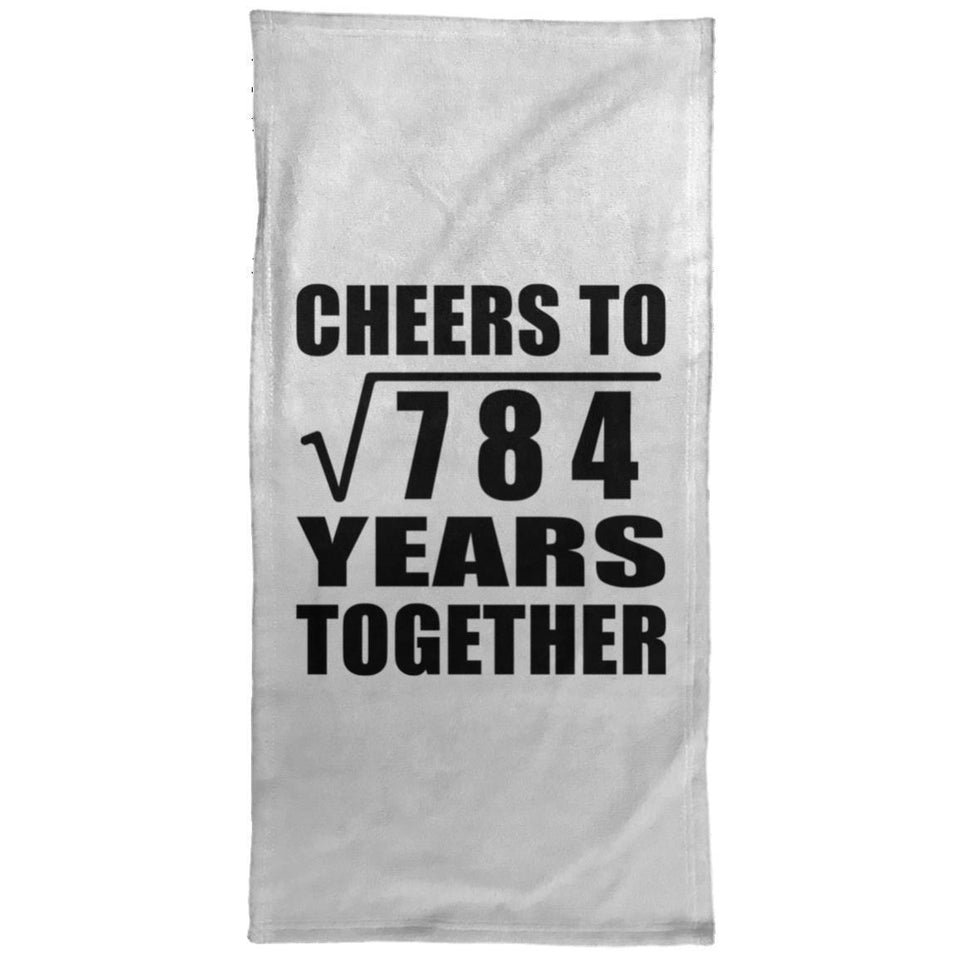 28th Anniversary Cheers To Square Root of 784 Years Together - Hand Towel