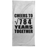 28th Anniversary Cheers To Square Root of 784 Years Together - Hand Towel