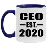 CEO Established EST. 2020 - 11oz Accent Mug Purple