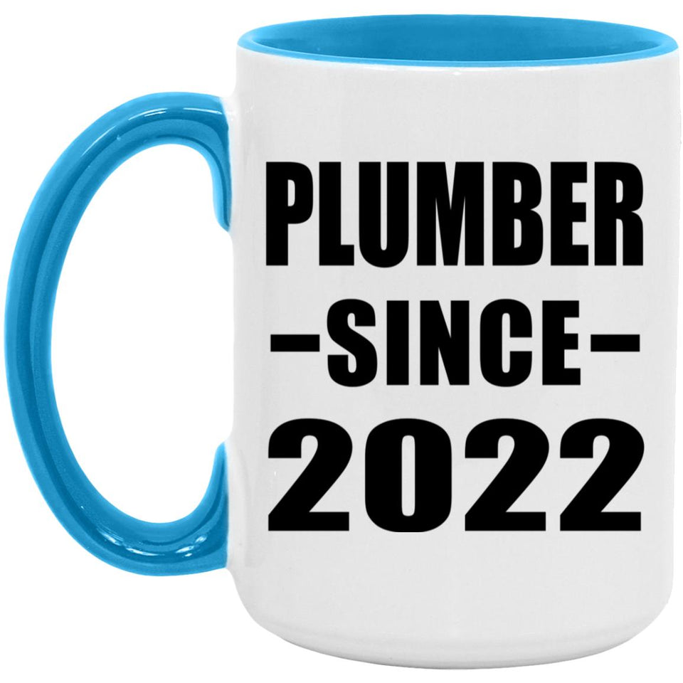 Plumber Since 2022 - 15oz Accent Mug Blue