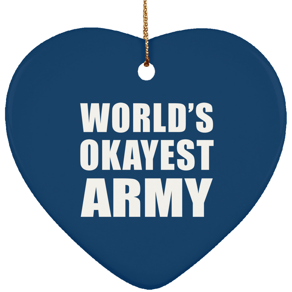 World's Okayest Army - Heart Ornament