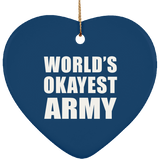 World's Okayest Army - Heart Ornament