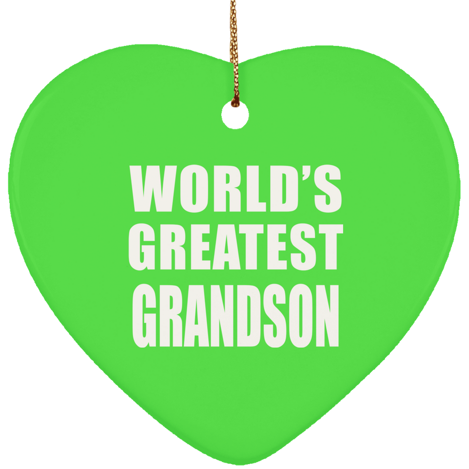 World's Greatest Grandson - Heart Ornament