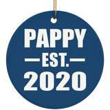Pappy Established EST. 2020 - Circle Ornament