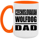 Czechoslovakian Wolfdog Dad - 15oz Accent Mug Orange