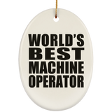 World's Best Machine Operator - Oval Ornament