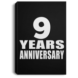 9th Anniversary 9 Years Anniversary - Canvas Portrait