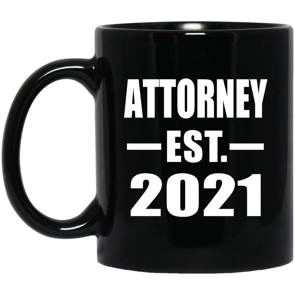 Attorney Established EST. 2021 - 11oz Coffee Mug Black