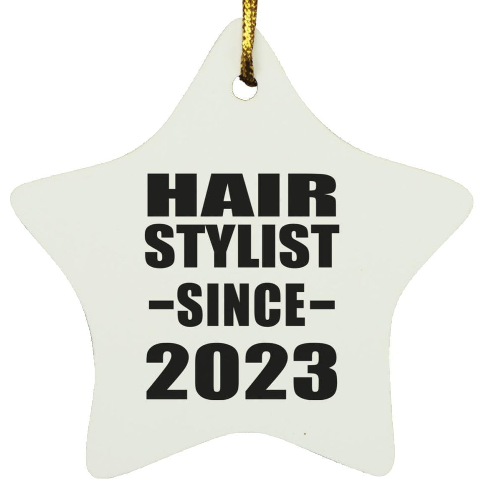 Hair Stylist Since 2023 - Star Ornament