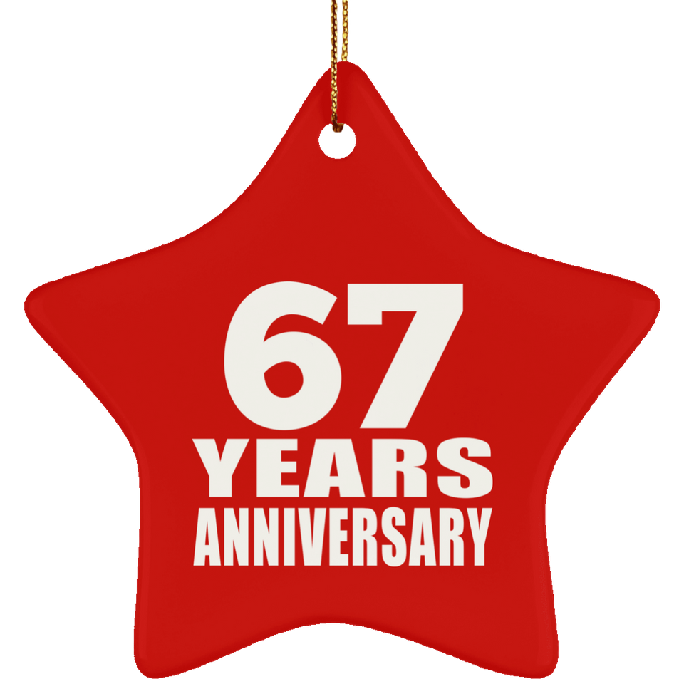 67th Anniversary 67 Years - Star Ornament