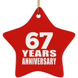 67th Anniversary 67 Years - Star Ornament