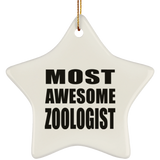 Most Awesome Zoologist - Star Ornament