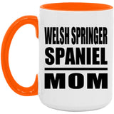 Welsh Springer Spaniel Mom - 15oz Accent Mug Orange