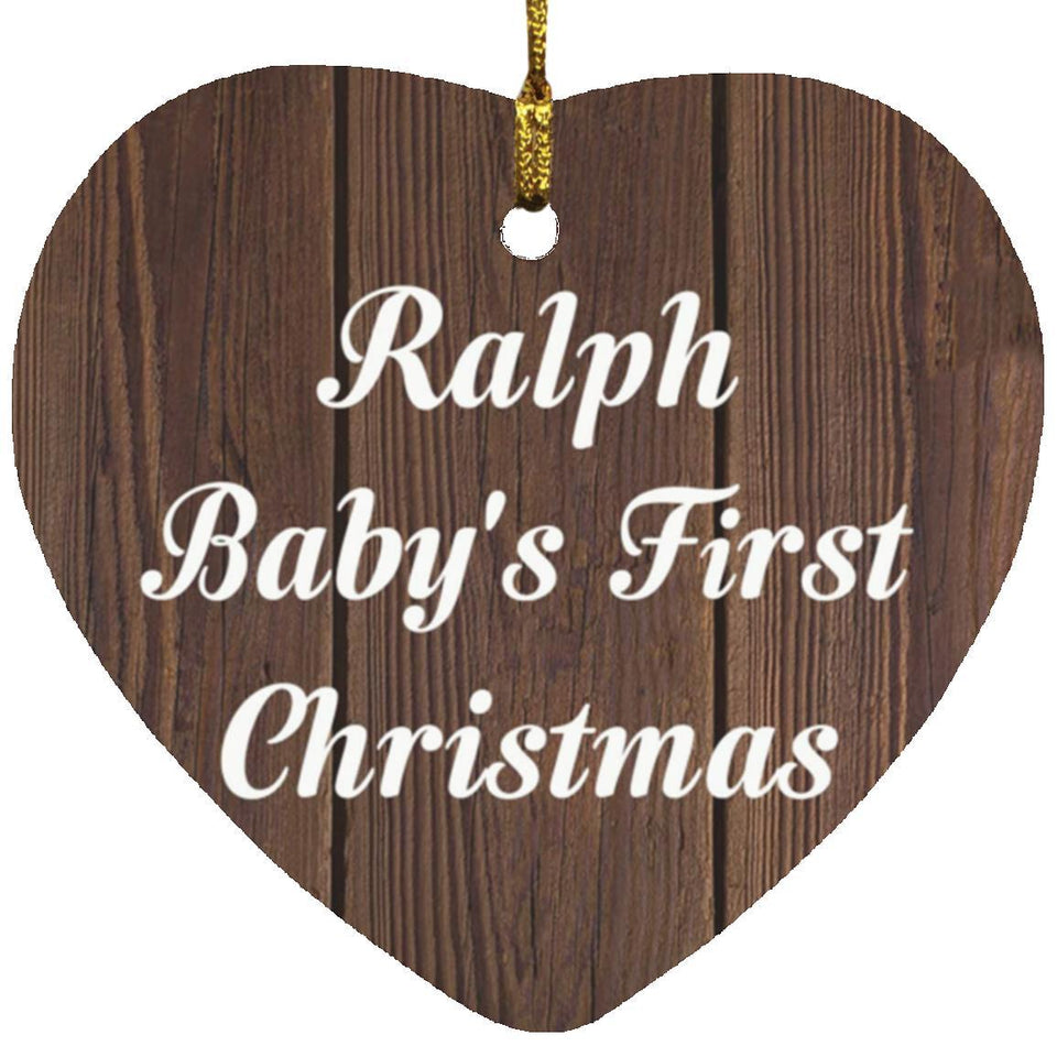 Ralph Baby's First Christmas - Heart Ornament D