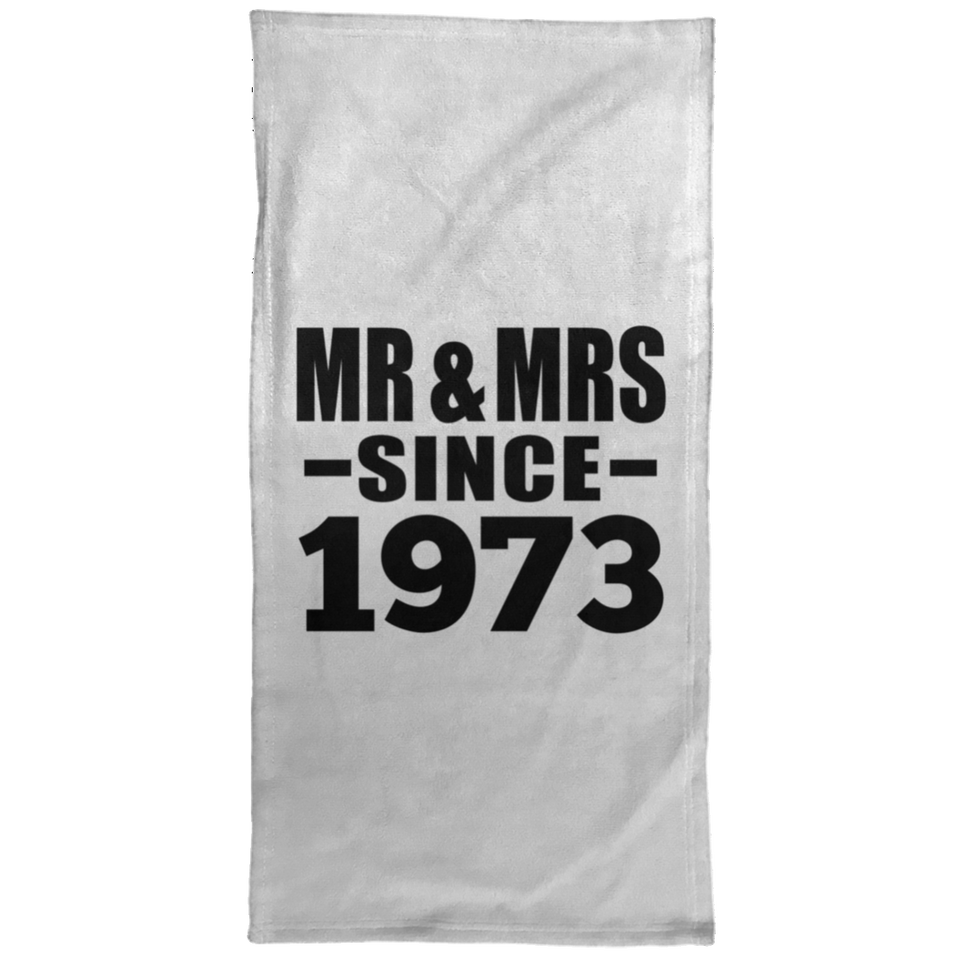 51st Anniversary Mr & Mrs Since 1973 - Hand Towel