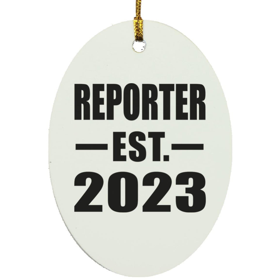 Reporter Established EST. 2023 - Oval Ornament