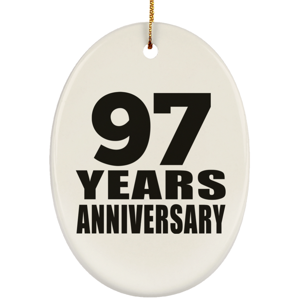 97th Anniversary 97 Years - Oval Ornament