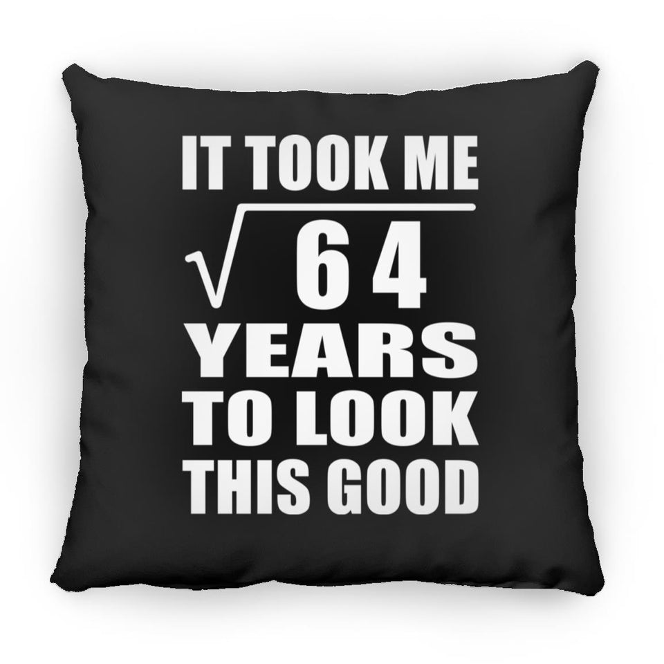 8th Birthday Took Square Root of 64 Years To Look Good - Throw Pillow Black