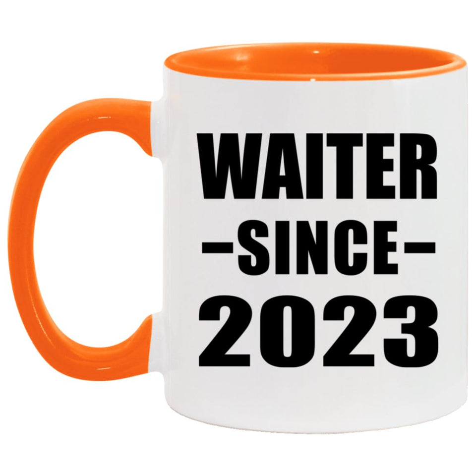 Waiter Since 2023 - 11oz Accent Mug Orange