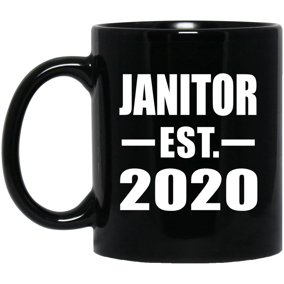 Janitor Established EST. 2020 - 11oz Coffee Mug Black