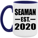 Seaman Established EST. 2020 - 15oz Accent Mug Purple