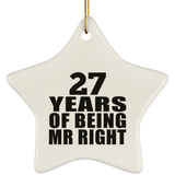 27th Anniversary 27 Years Of Being Mr Right - Star Ornament