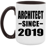 Architect Since 2019 - 15oz Accent Mug Black