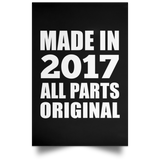 7th Birthday Made in 2017 All Parts Original - Poster Portrait
