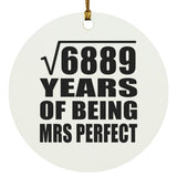 83rd Anniversary Square Root of 6889 Years of Mrs Perfect - Circle Ornament