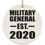 Military General Established EST. 2020 - Circle Ornament